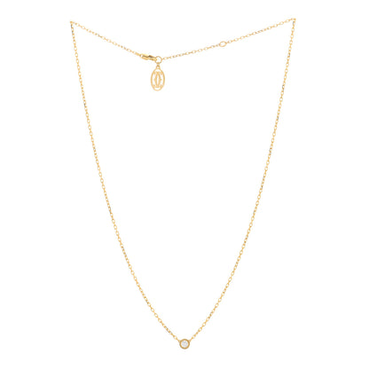 Cartier 18K Yellow Gold Diamond SM D'Amour Pendant Necklace 2 of 3