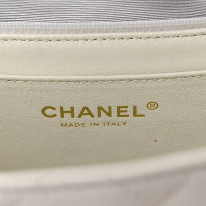 Chanel Caviar Quilted Jumbo Single Flap White 6 of 11