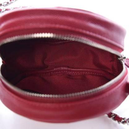 Chanel Caviar Quilted Round Clutch With Chain Pink 5 of 8
