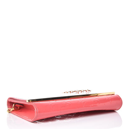 Louis Vuitton Vernis Ana Clutch Rose Litchi 4 of 12