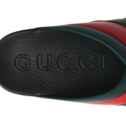 Gucci Rubber Web Mens Criss Cross Slide Sandals 35 Green Red 8 of 9