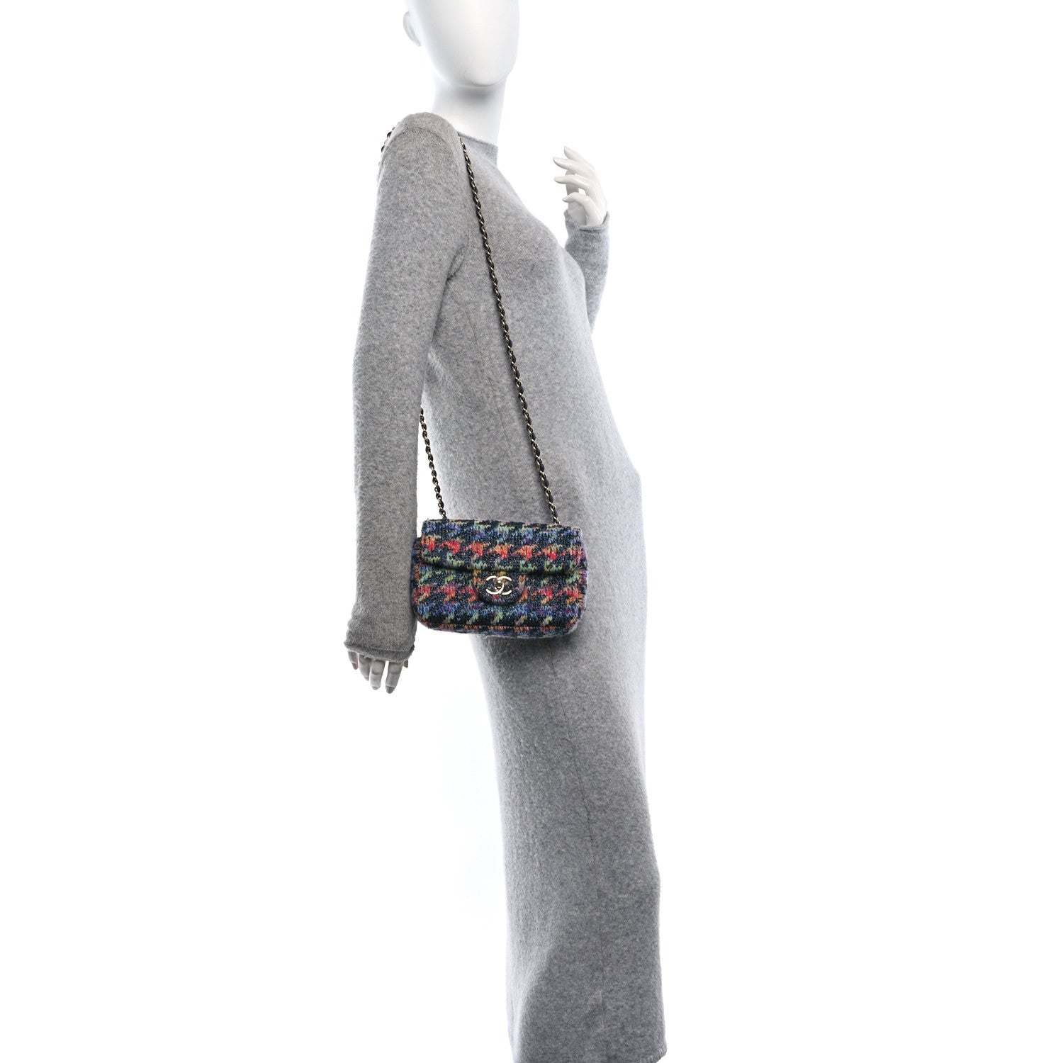 Chanel Knit Mini Rectangular Flap Multicolor 2 of 10