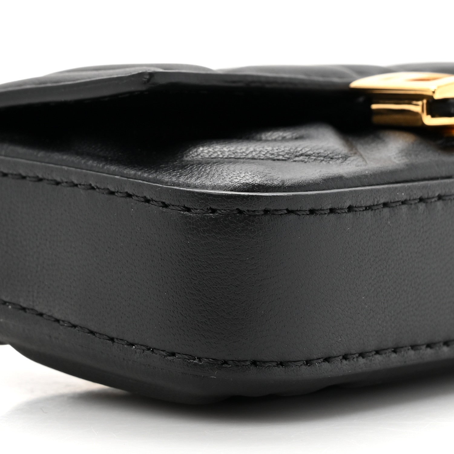 Fendi Nappa Matisse FF Embossed Nano Baguette Charm Black 10 of 11