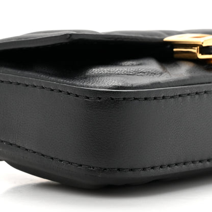 Fendi Nappa Matisse FF Embossed Nano Baguette Charm Black 10 of 11