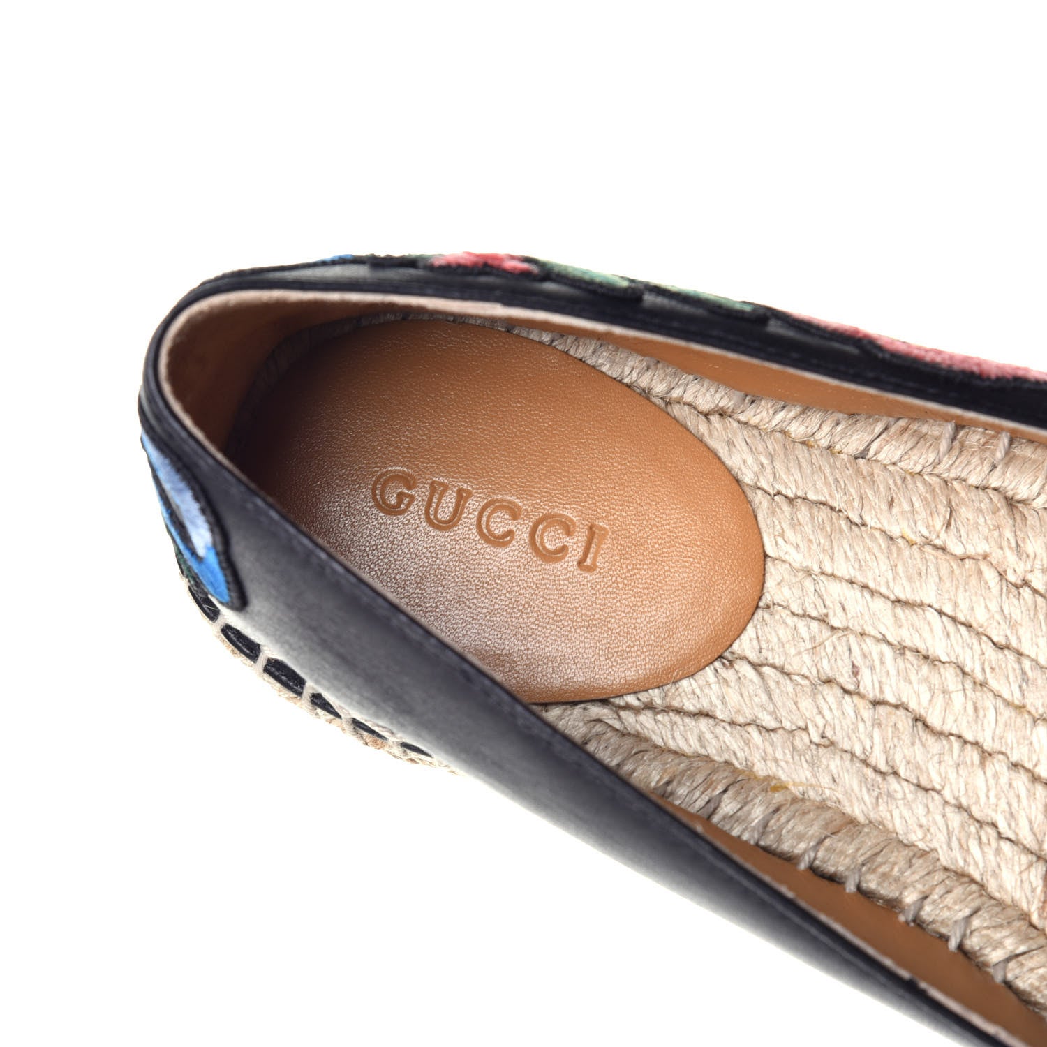 Gucci Nappa Ophelia Espadrilles 36 Black 7 of 9