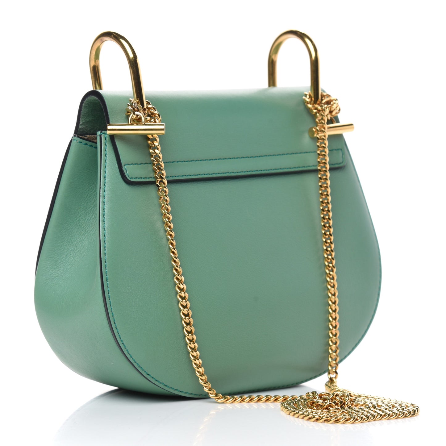 Suede Smooth Calfskin Mini Drew Shoulder Bag Happy Green