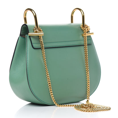 Chloe Suede Smooth Calfskin Mini Drew Shoulder Bag Happy Green 3 of 10
