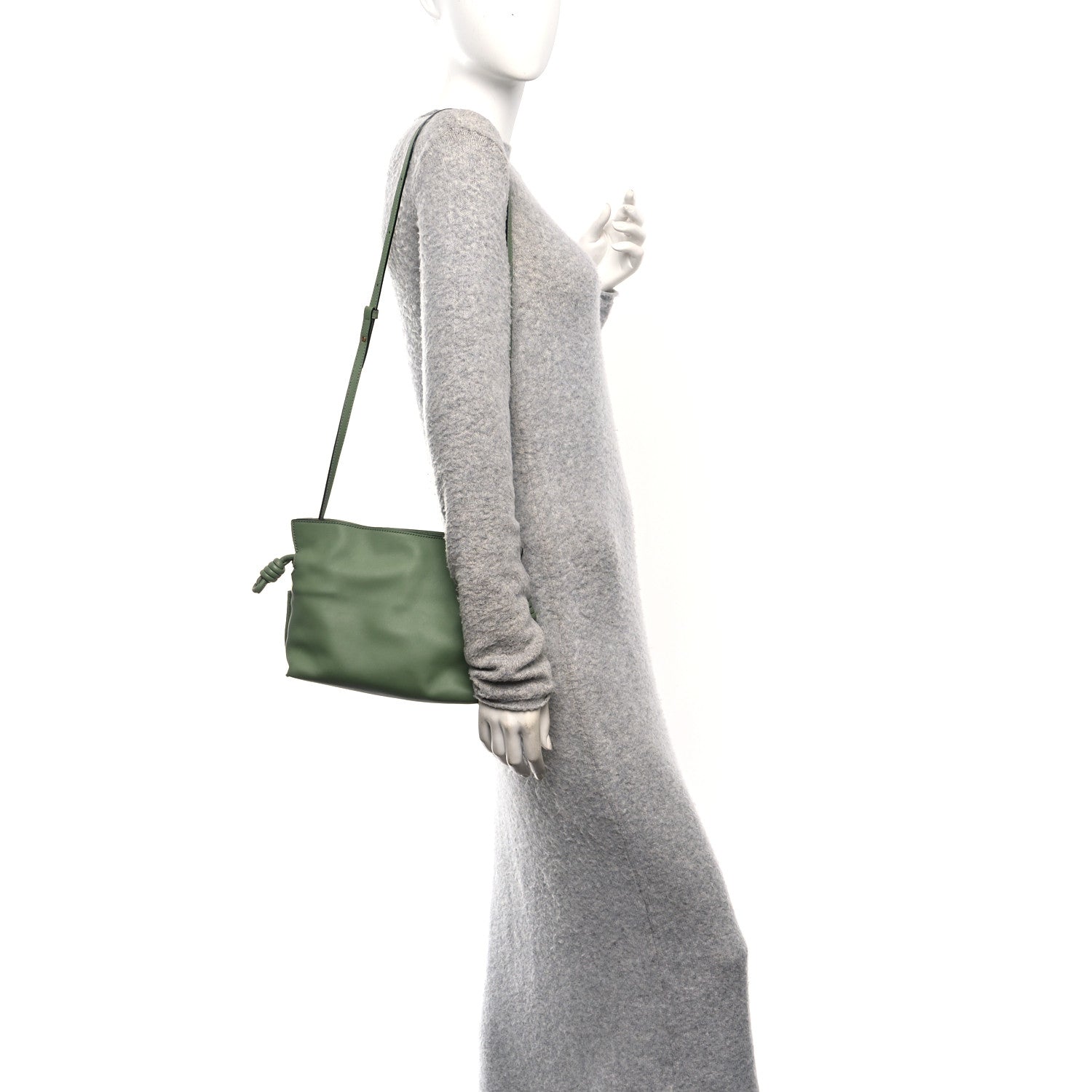 Loewe Calfskin Mini Flamenco Knot Clutch Rosemary 2 of 10