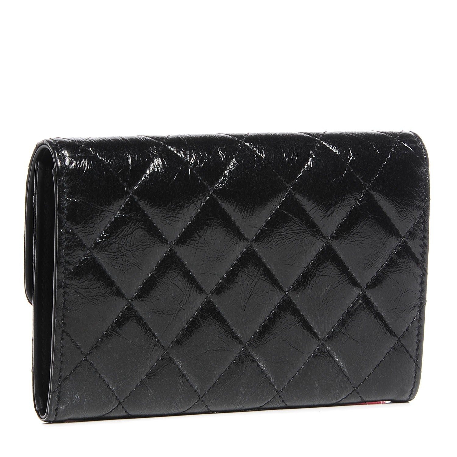 Chanel Glazed Calfskin Quilted Reissue Small Flap Wallet Black 3 of 9