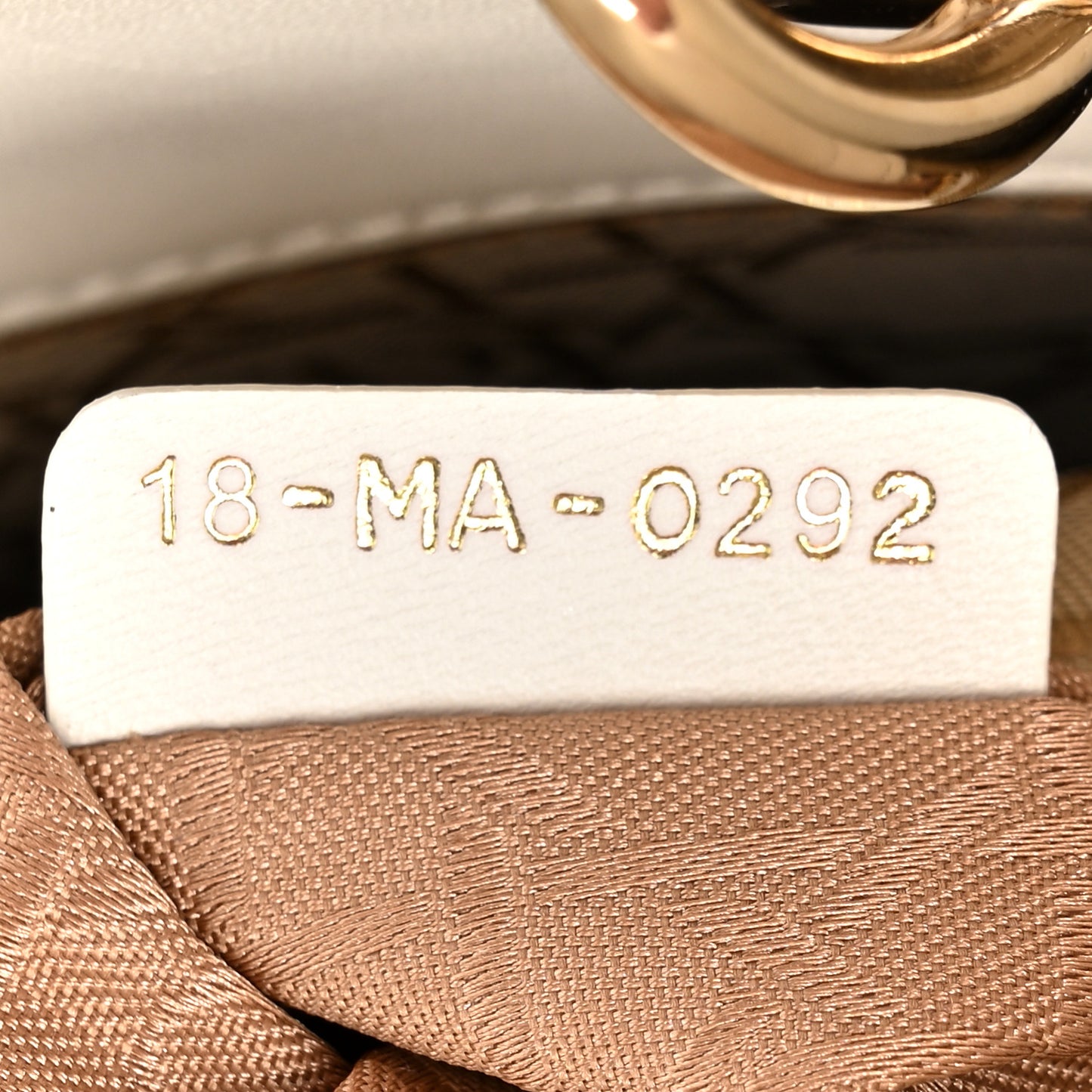 Lambskin Cannage Small My ABCDior Lady Dior White
