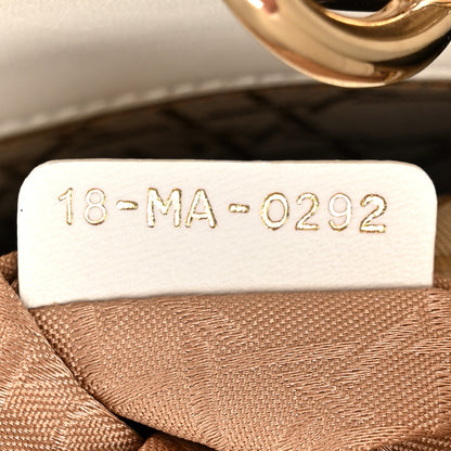 Christian Dior Lambskin Cannage Small My ABCDior Lady Dior White 7 of 12