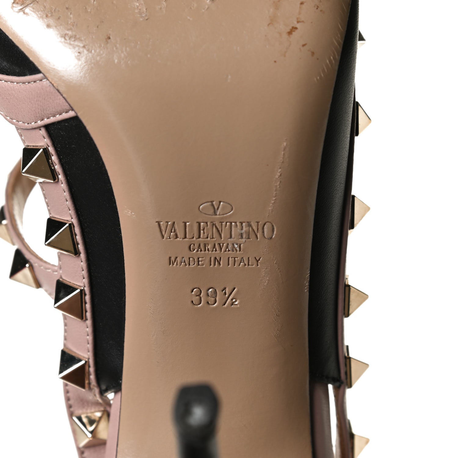 Valentino Garavani Nappa Rockstud Ankle Strap 100mm Pumps 39.5 Black Poudre 8 of 11
