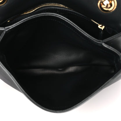 Gucci Roxy Calfskin Web Medium Studded Blondie Shoulder Flap Bag Black 5 of 10