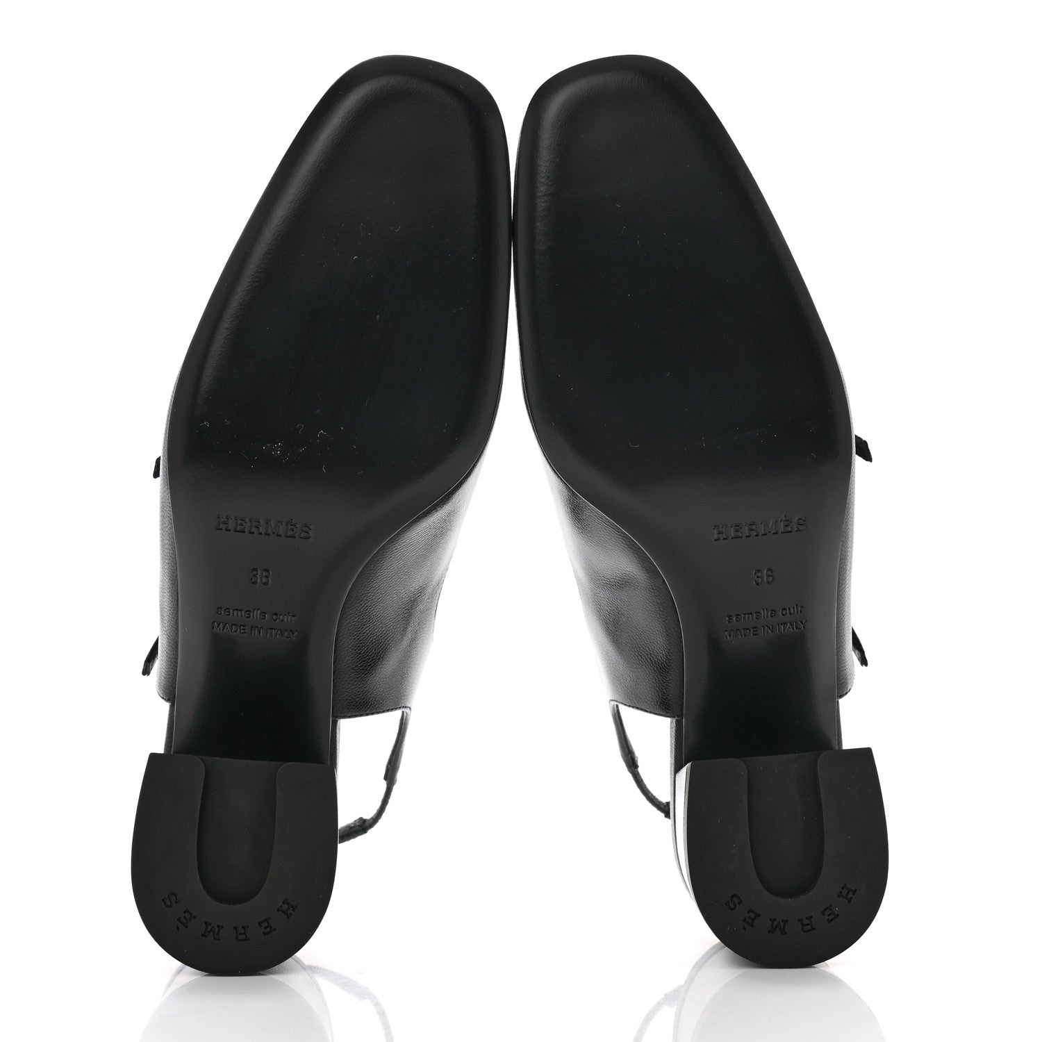 Hermes Goatskin Jackie 50 Pumps 36 Black 5 of 9