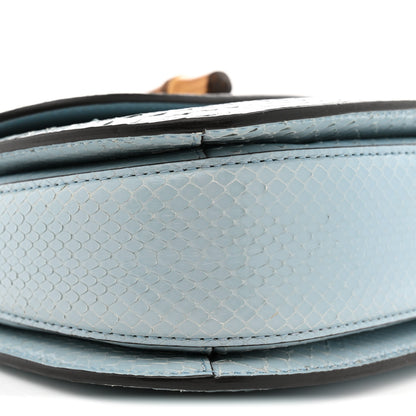 Gucci Snakeskin Small Bamboo 1947 Top Handle Bag Light Blue 10 of 14