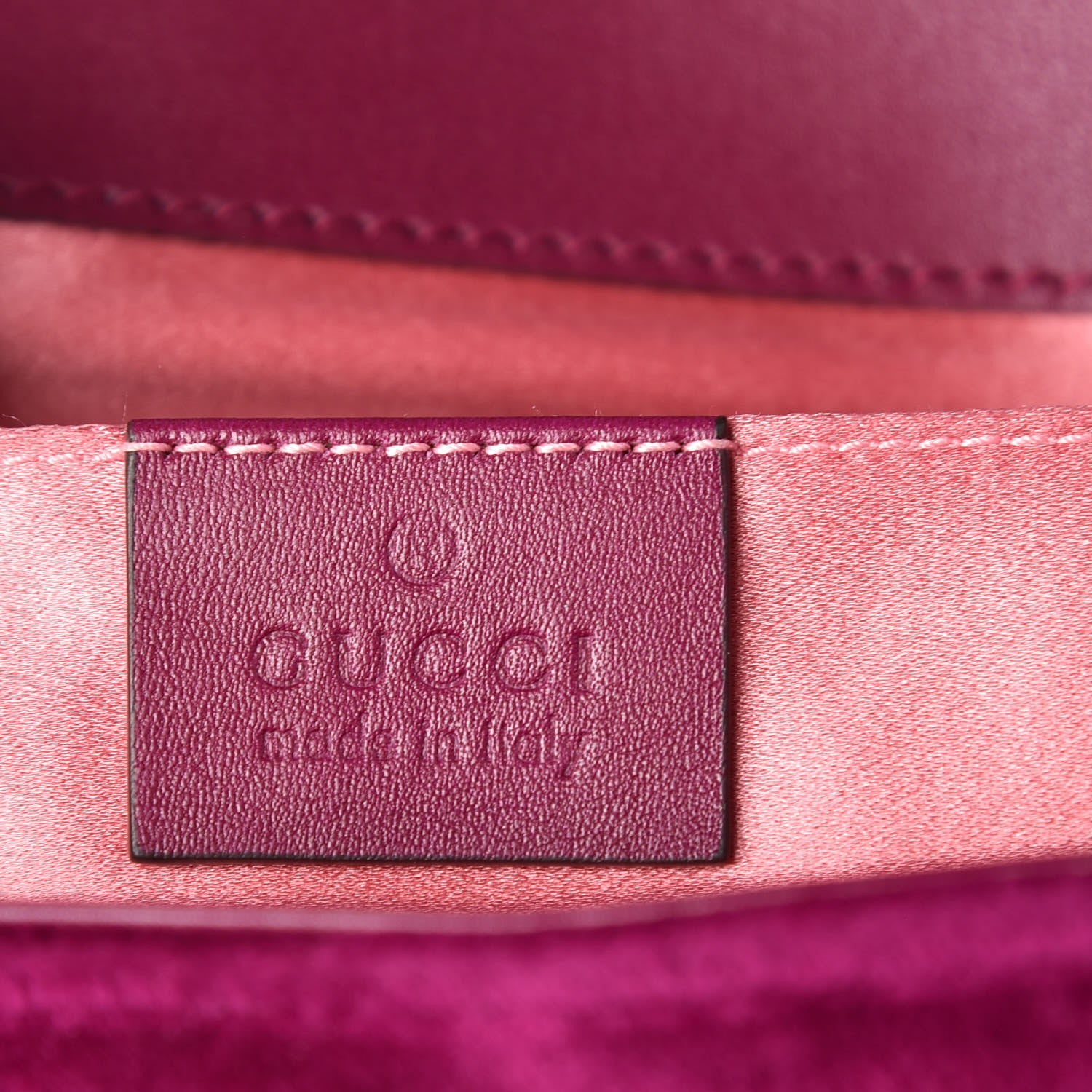 Gucci Velvet Matelasse Mini GG Marmont Shoulder Bag Fuchsia Violet Cyclamen 6 of 7