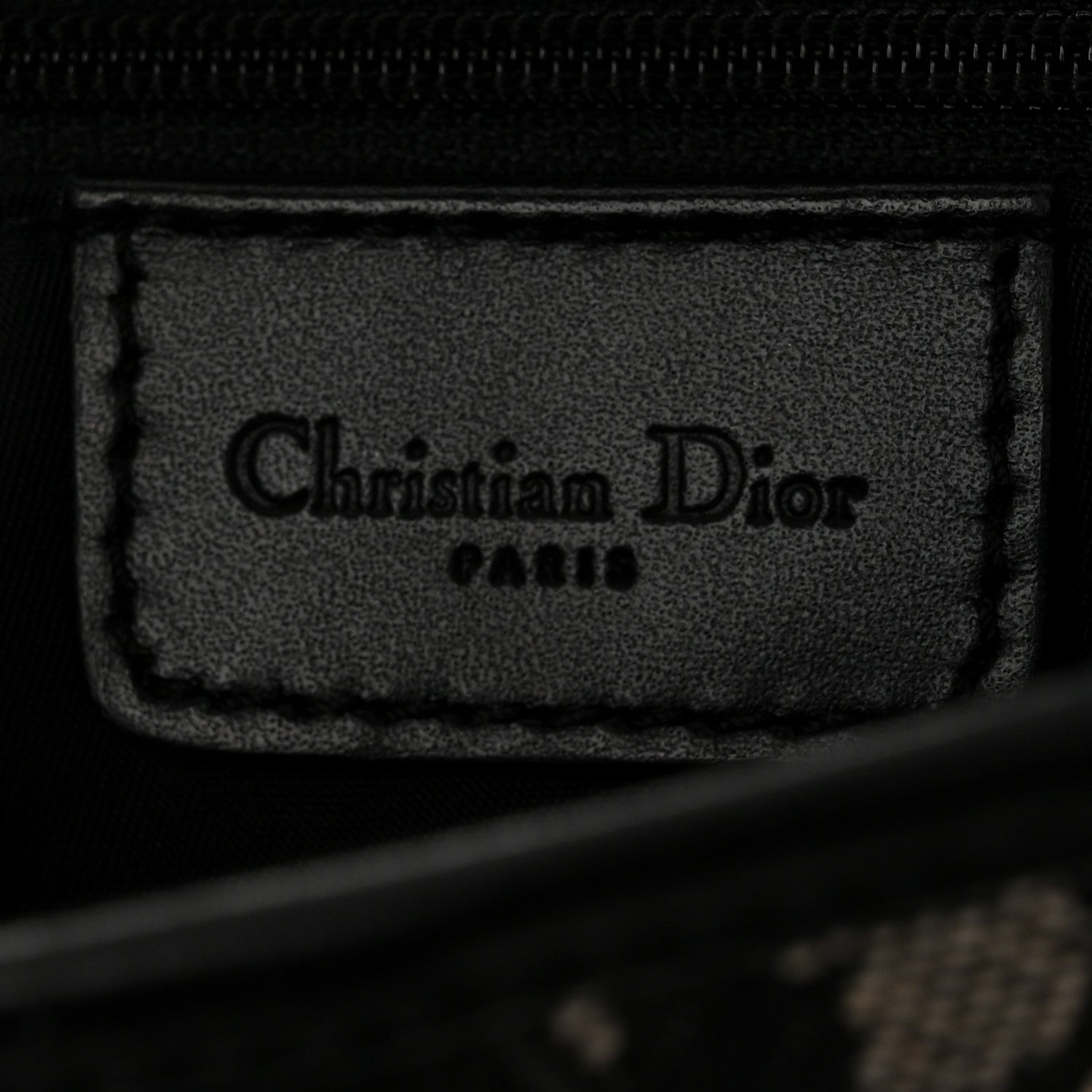 Christian Dior Monogram Saddle Bag Black 6 of 10