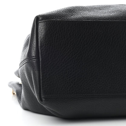 Gucci Pebbled Calfskin Medium Soho Chain Shoulder Bag Black 8 of 10