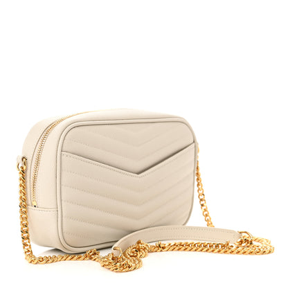 Saint Laurent Grain De Poudre Matelasse Monogram Mini Lou Camera Bag Crema Soft 3 of 11