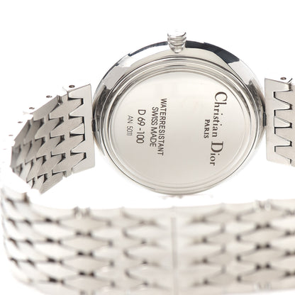 Christian Dior Stainless Steel Diamond 30mm Round Quartz Watch 4 of 5