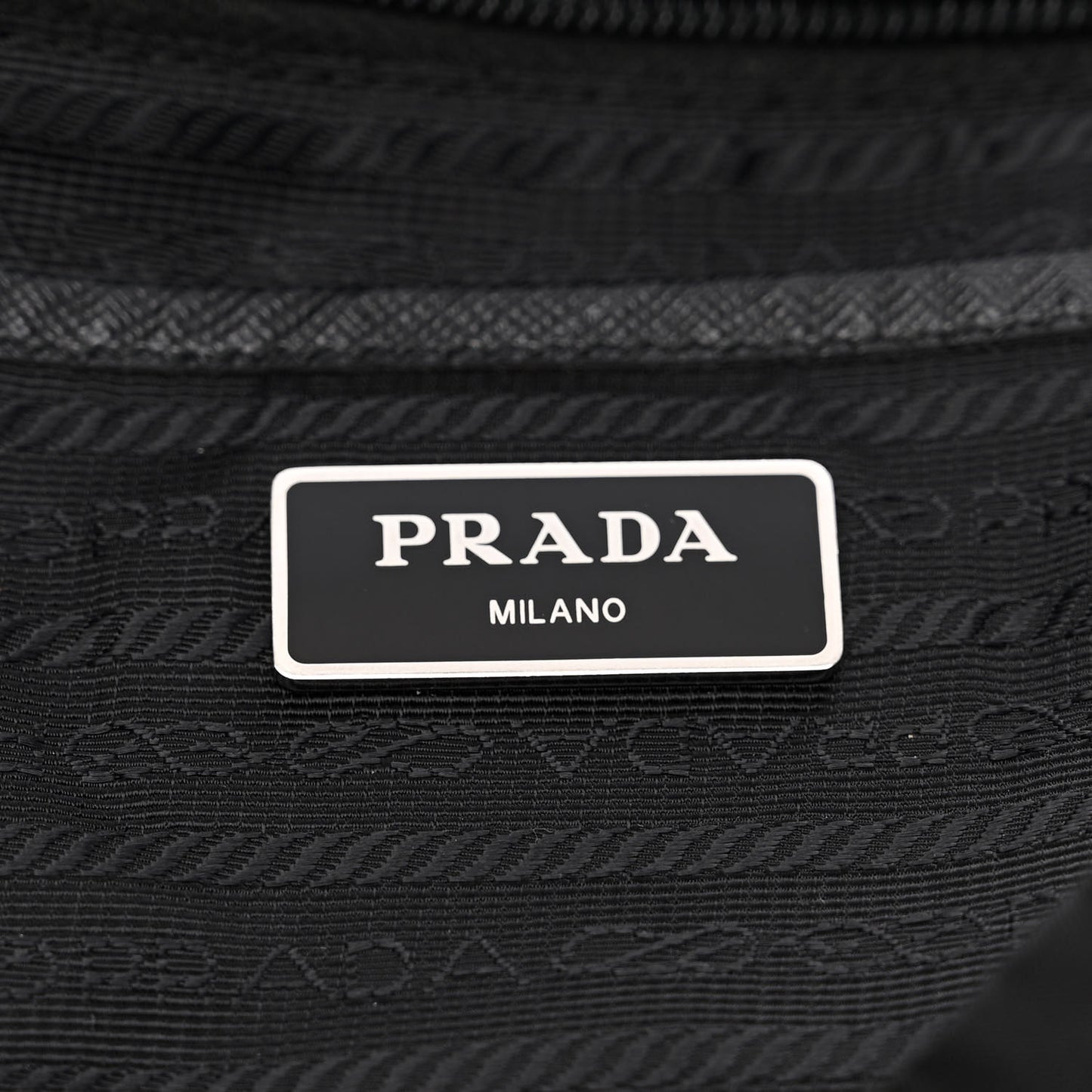Tessuto Nylon Saffiano Medium Smalto Backpack Black