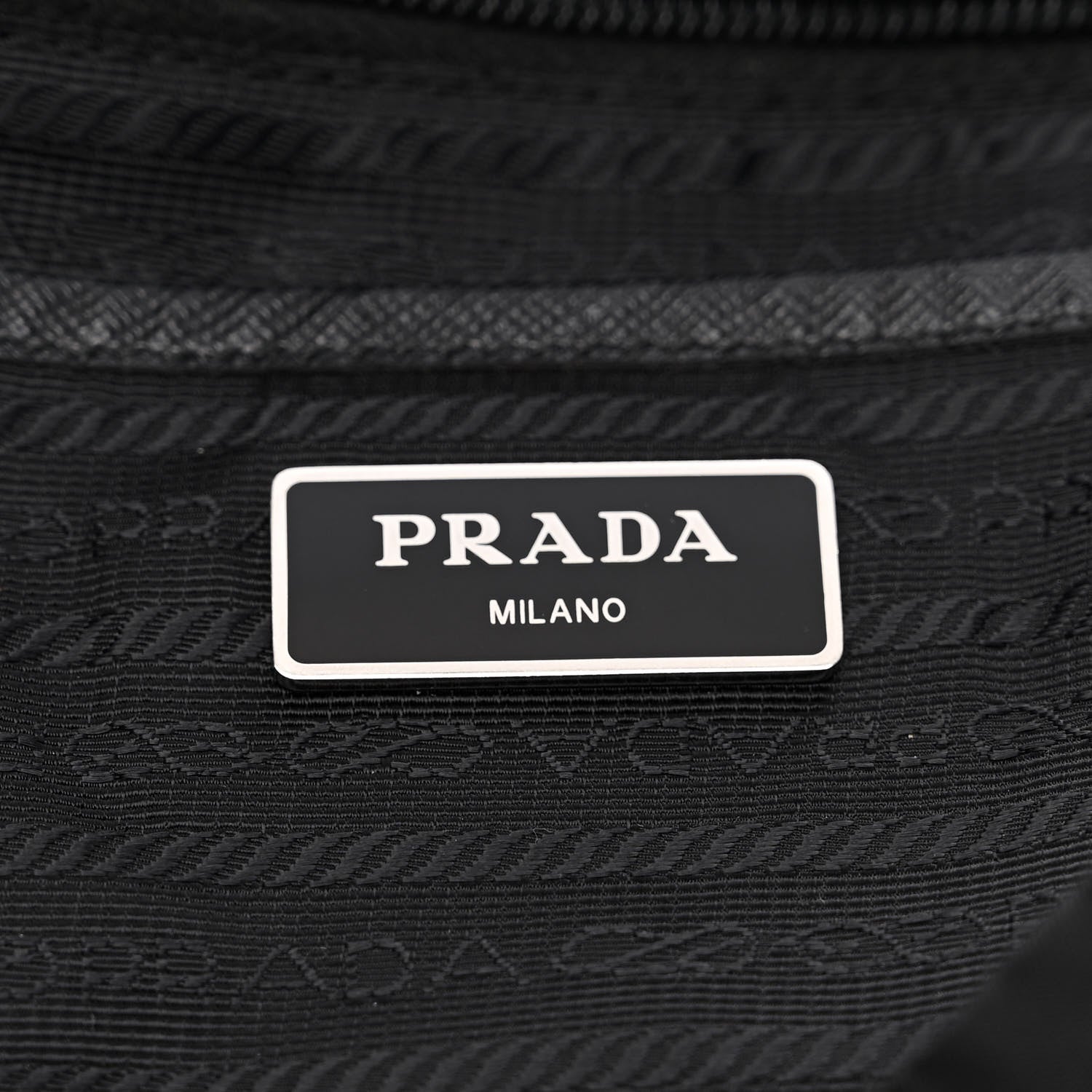 Prada Tessuto Nylon Saffiano Medium Smalto Backpack Black 6 of 10