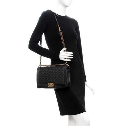 Chanel Caviar Quilted New Medium Boy Flap Black 2 of 12