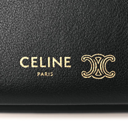 Celine Smooth Lambskin Trio Flap Crossbody Bag Black 6 of 11