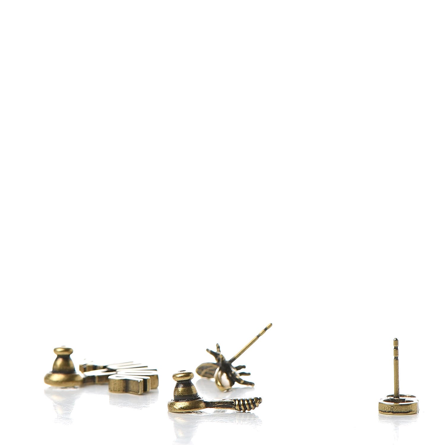 Christian Dior Metal J'Adior Earrings Aged Gold 3 of 4