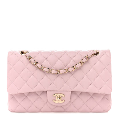 Chanel Caviar Quilted Medium Double Flap Light Pink 1 of 13