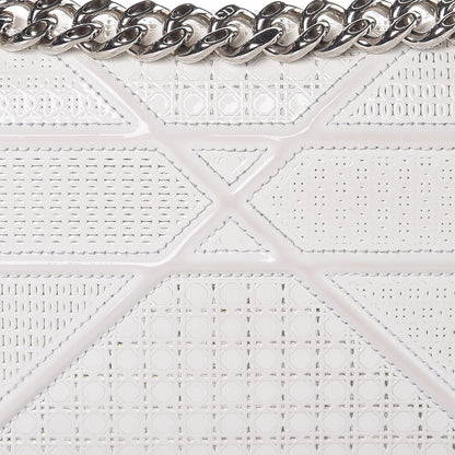 Christian Dior Patent Micro-Cannage Small Diorama Flap Bag White 8 of 12