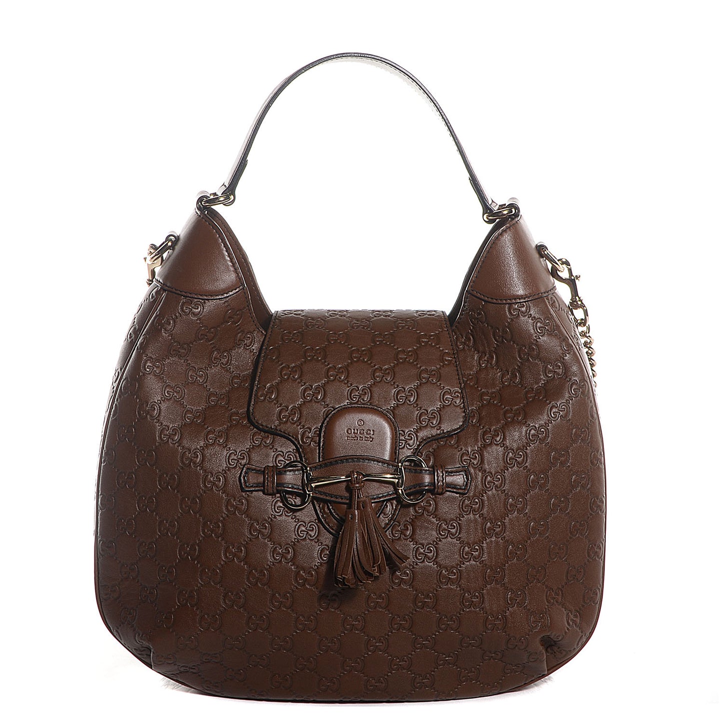 Guccissima Medium Emily Hobo Brown
