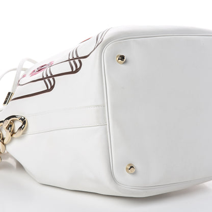 Christian Dior Calfskin Paradise Bubble Bucket Bag White 5 of 8