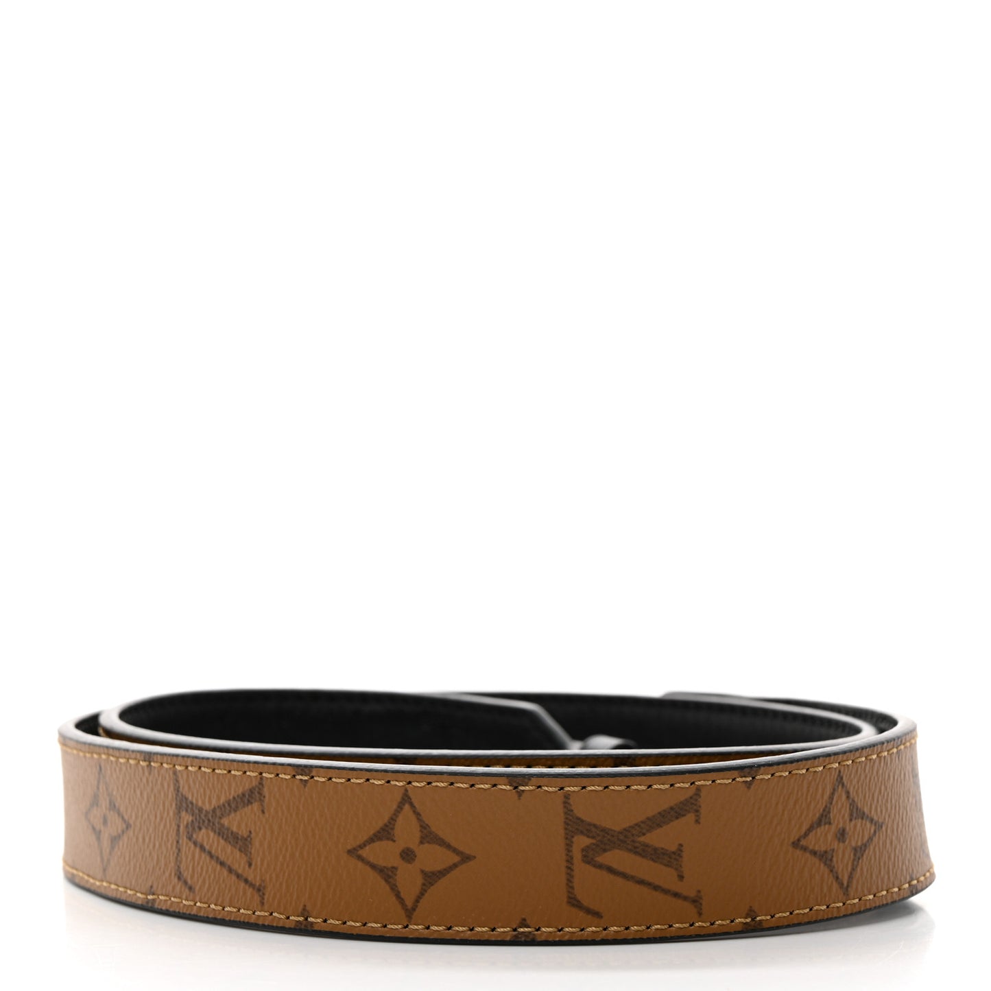 Reverse Monogram Bandouliere Shoulder Strap XL Black