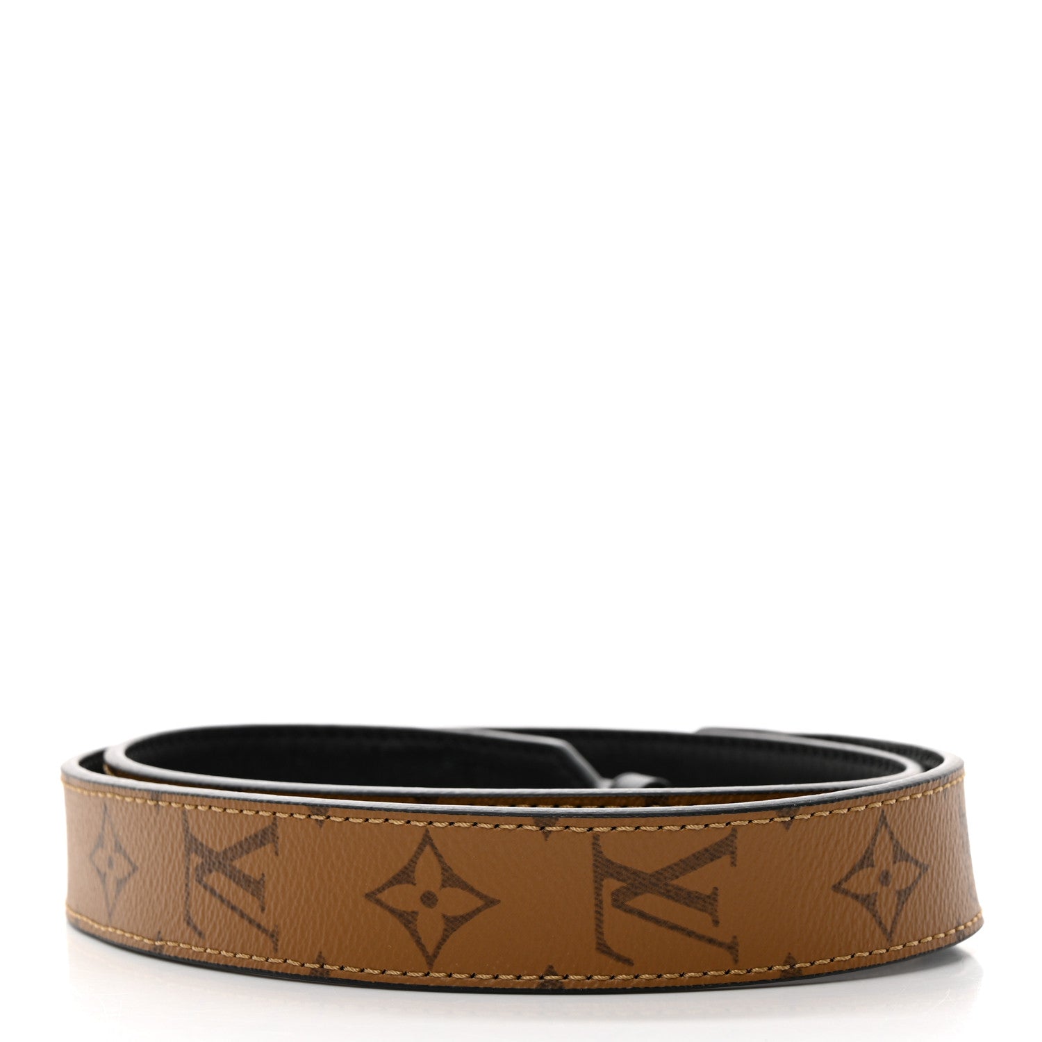 Louis Vuitton Reverse Monogram Bandouliere Shoulder Strap XL Black 2 of 5