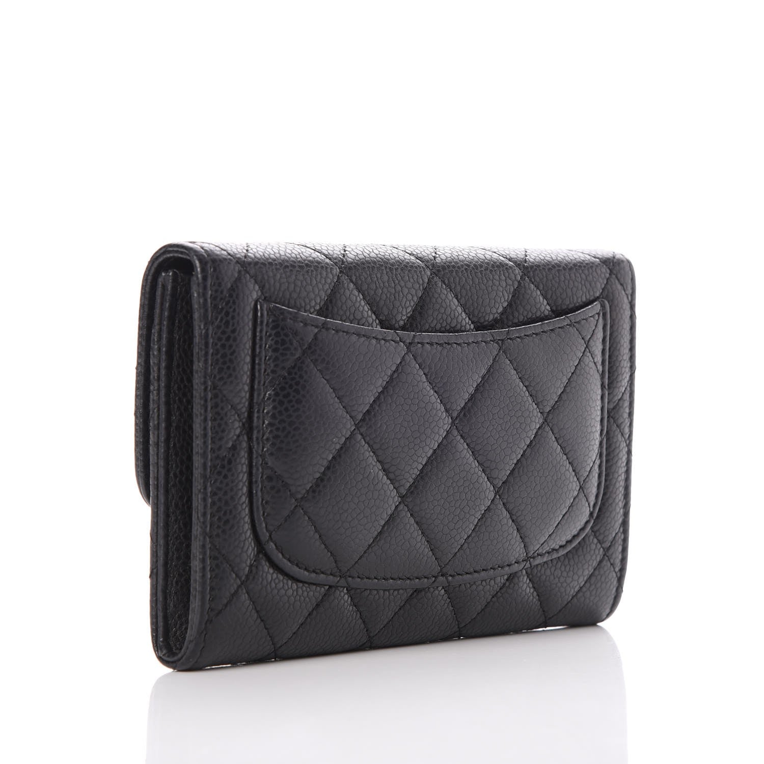 Chanel Caviar Quilted Small Flap Wallet Black 3 of 8