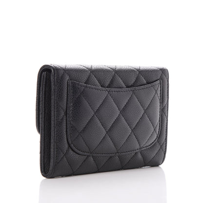 Chanel Caviar Quilted Small Flap Wallet Black 3 of 8
