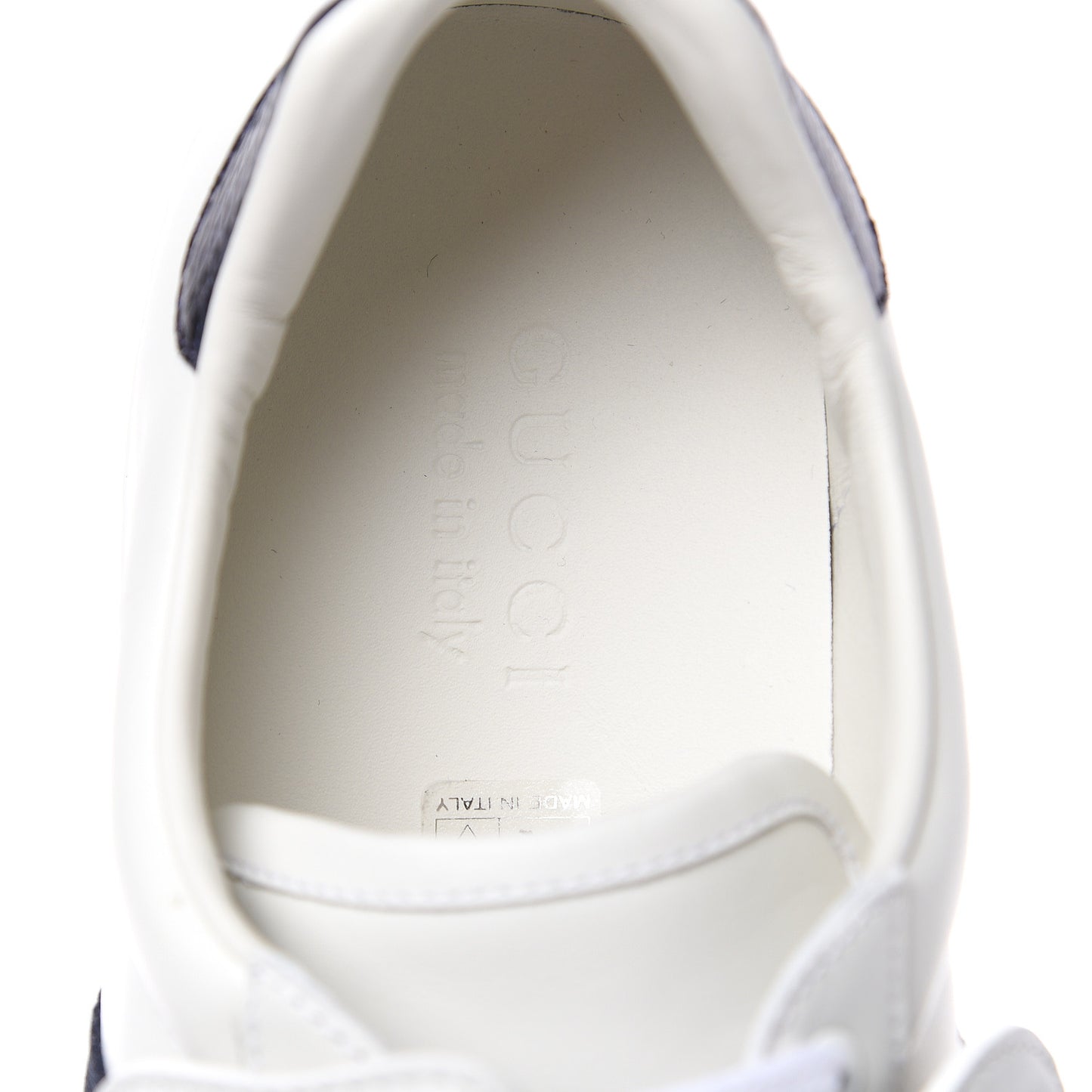 Calfskin Ayers Web Panther Embroidered Mens Ace Sneakers 7.5 White