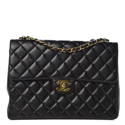 Chanel Lambskin Quilted Jumbo Single Flap Black 1 of 18
