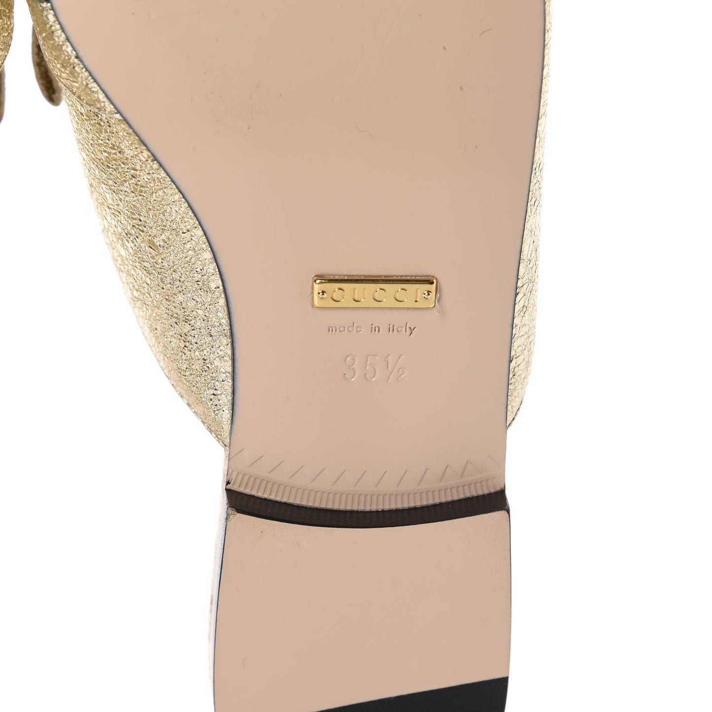 Galassia Womens GG Marmont Fringe Slippers 35.5 Platino