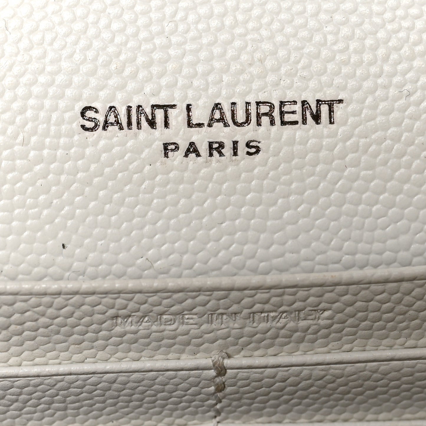 Grain De Poudre Matelasse Monogram Chain Wallet White Black