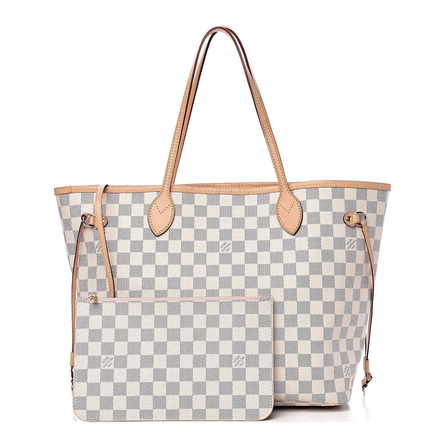 Damier Azur Neo Neverfull MM Rose Ballerine