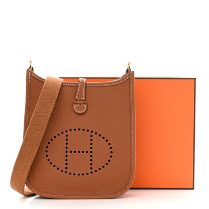 Hermes Taurillon Clemence Evelyne TPM Gold 11 of 11