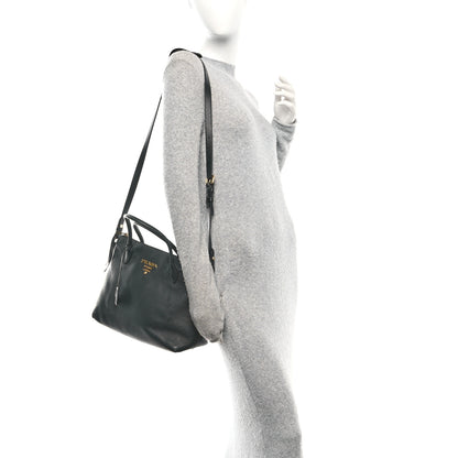 Prada Vitello Daino Tote Black 2 of 10
