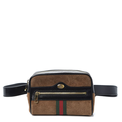 Gucci Suede Small Ophidia Belt Bag 85 34 Brown 1 of 10