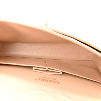 Chanel Iridescent Calfskin Quilted Medium Double Flap Beige 5 of 12