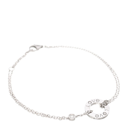 Cartier 18K White Gold Diamond LOVE Bracelet 1 of 5