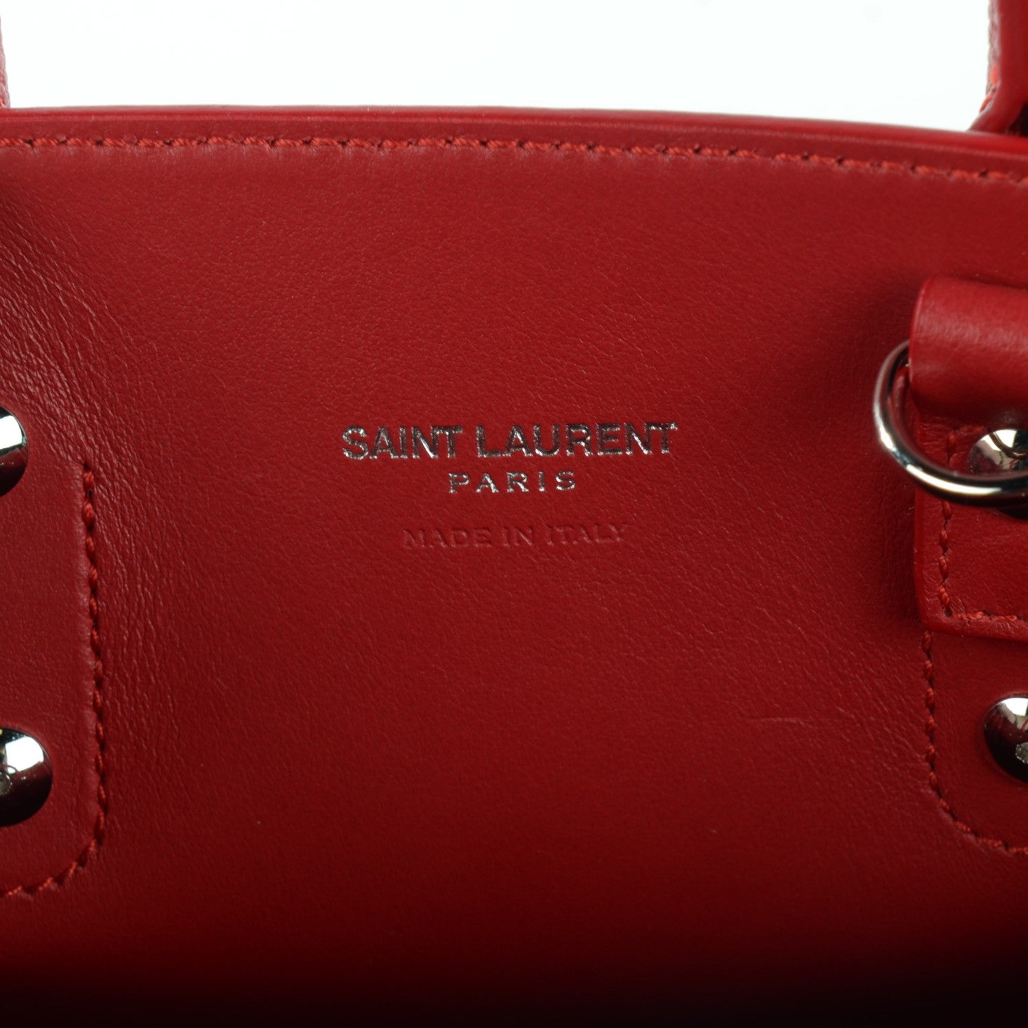Saint Laurent Grained Calfskin Nano Sac De Jour Lipstick Red 6 of 7