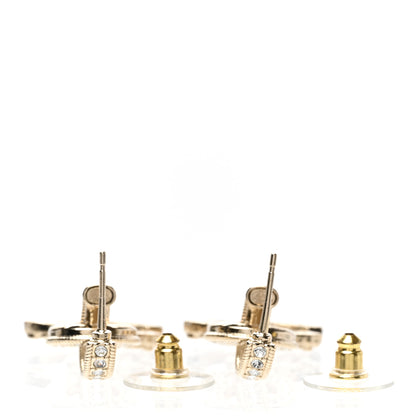 Chanel Crystal CC Drop Earrings Gold 3 of 5