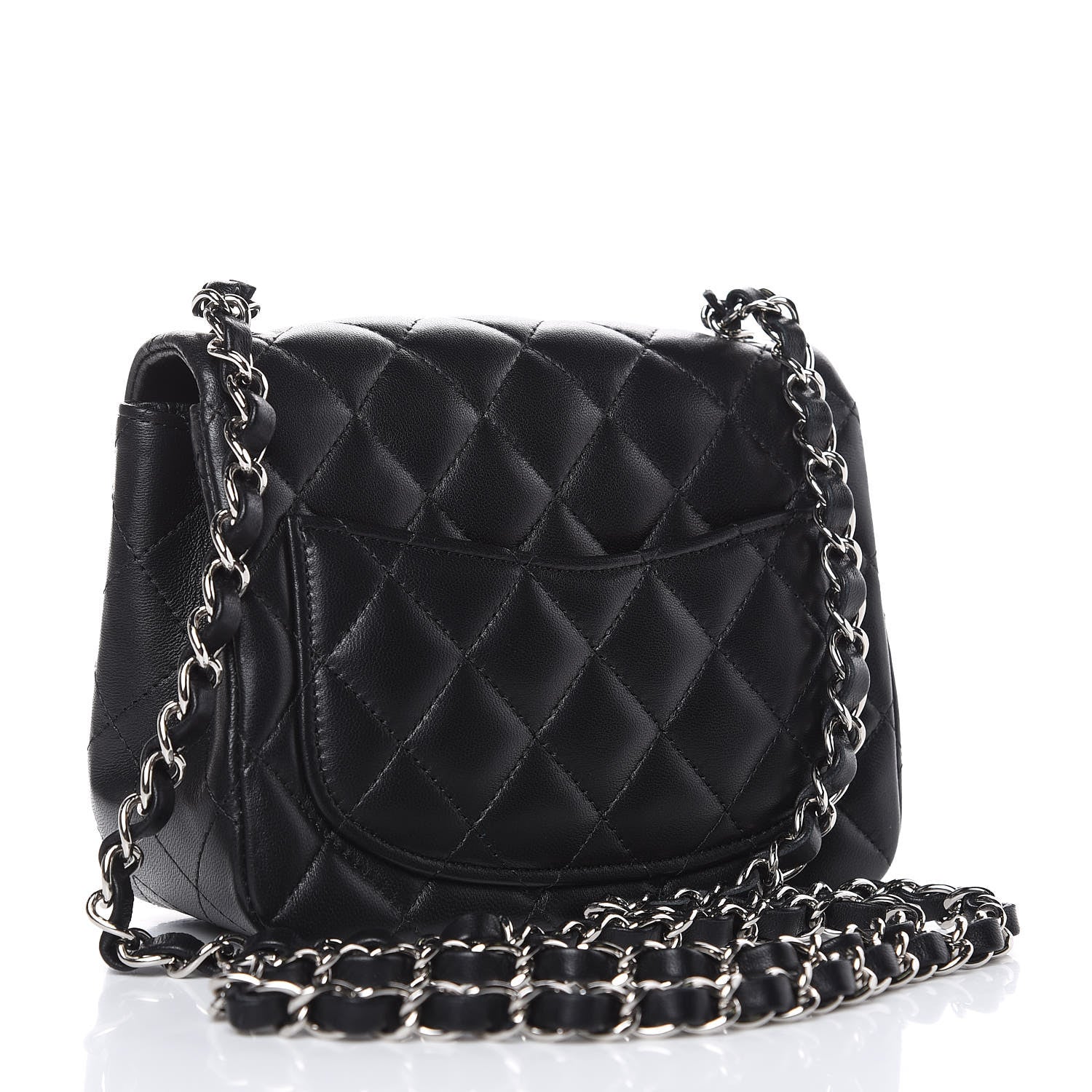 Chanel Lambskin Quilted Mini Square Flap Black 3 of 12